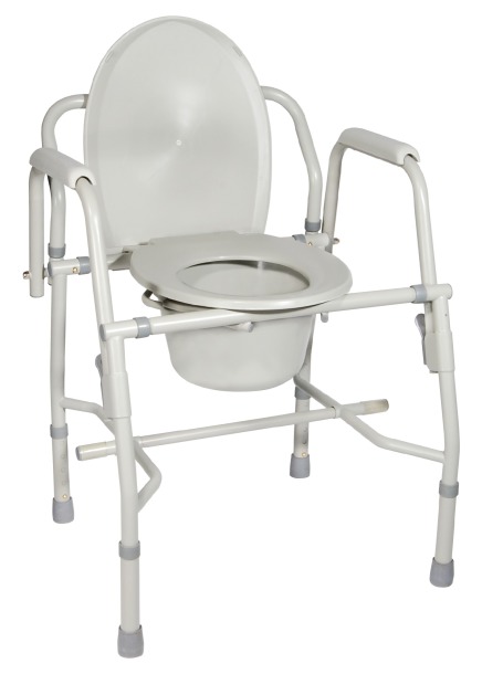 Deluxe Steel Drop-Arm Commode Deluxe Steel Drop-Arm Commode