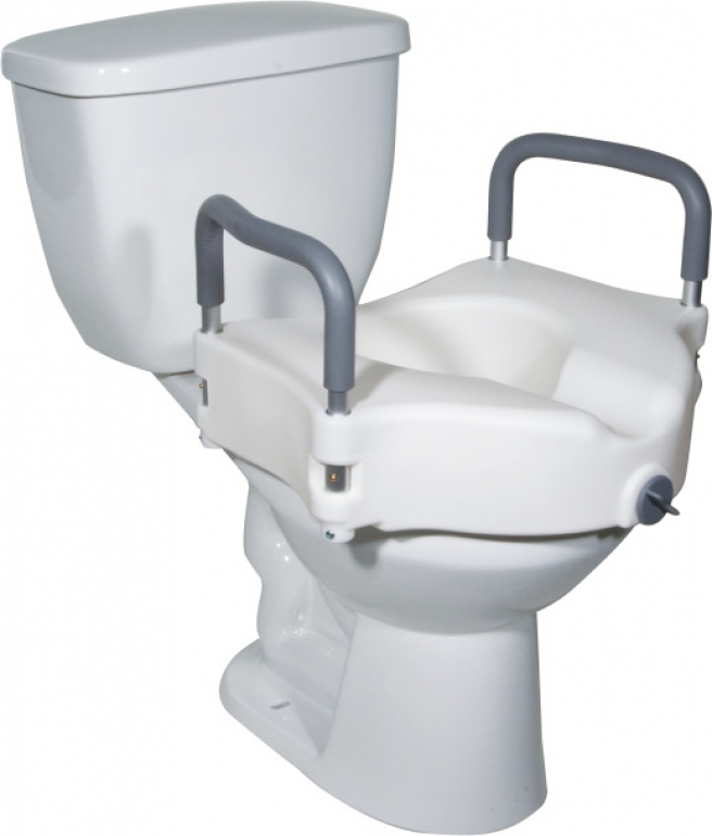 2-in-1 Locking Raised Toilet Seat
