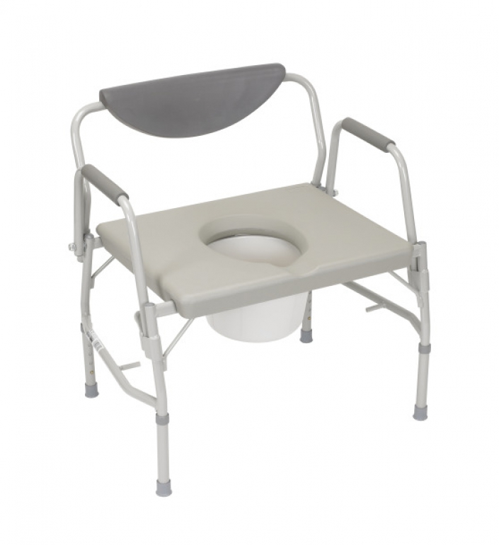 Deluxe Bariatric Drop-Arm Commode