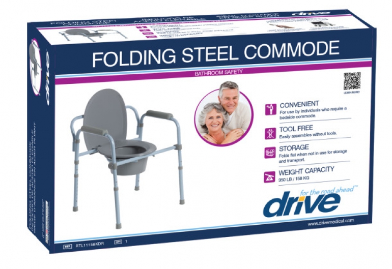 Folding Steel Commode 2