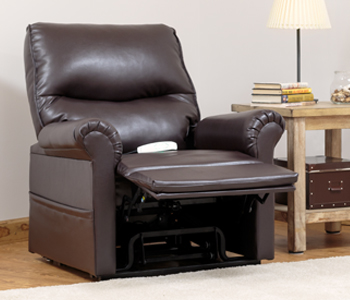 Image of a brown lift chair